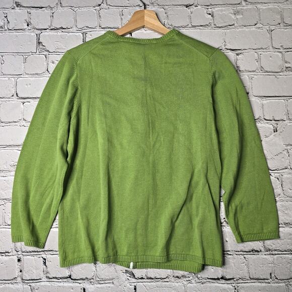 Vintage Cherokee Green Small Button Cardigan Sweater New 100% Cotton Size Large - Picture 7 of 9